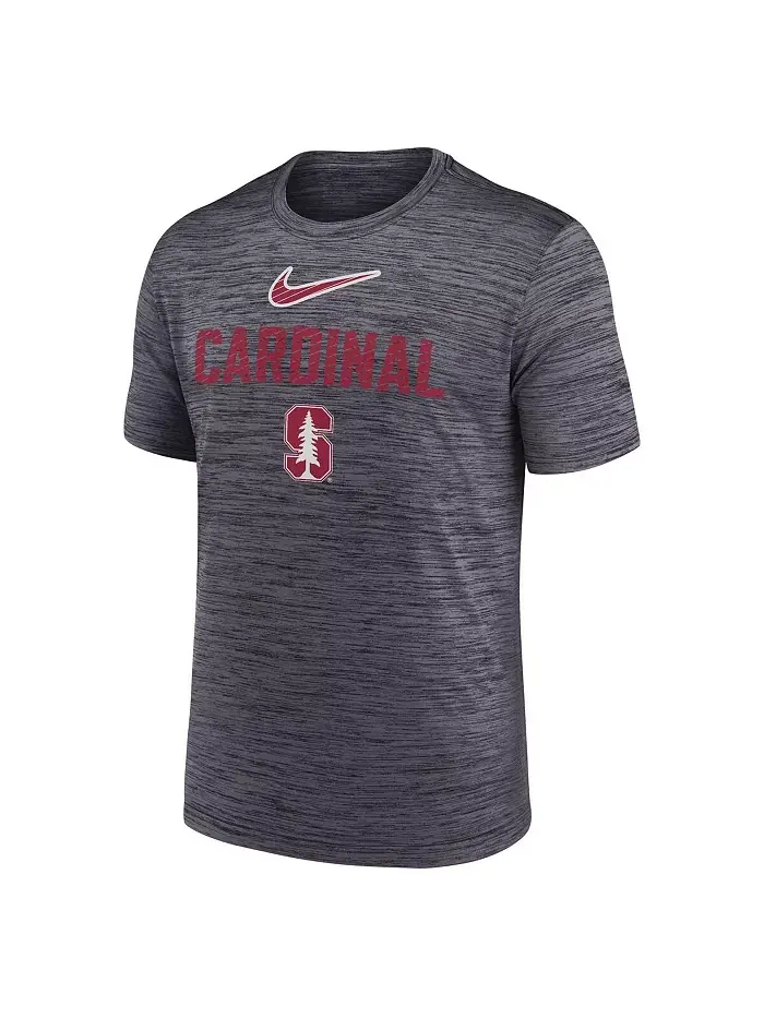Мужская черная футболка Stanford Cardinal Campus Slant Velocity Performance Nike — изображение 3 из 3