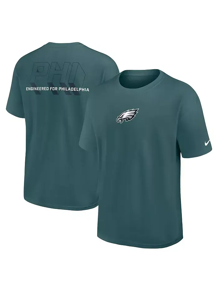 Мужская темно-зеленая футболка Philadelphia Eagles Dominate the Game Essential Max90 Nike — изображение 1 из 3