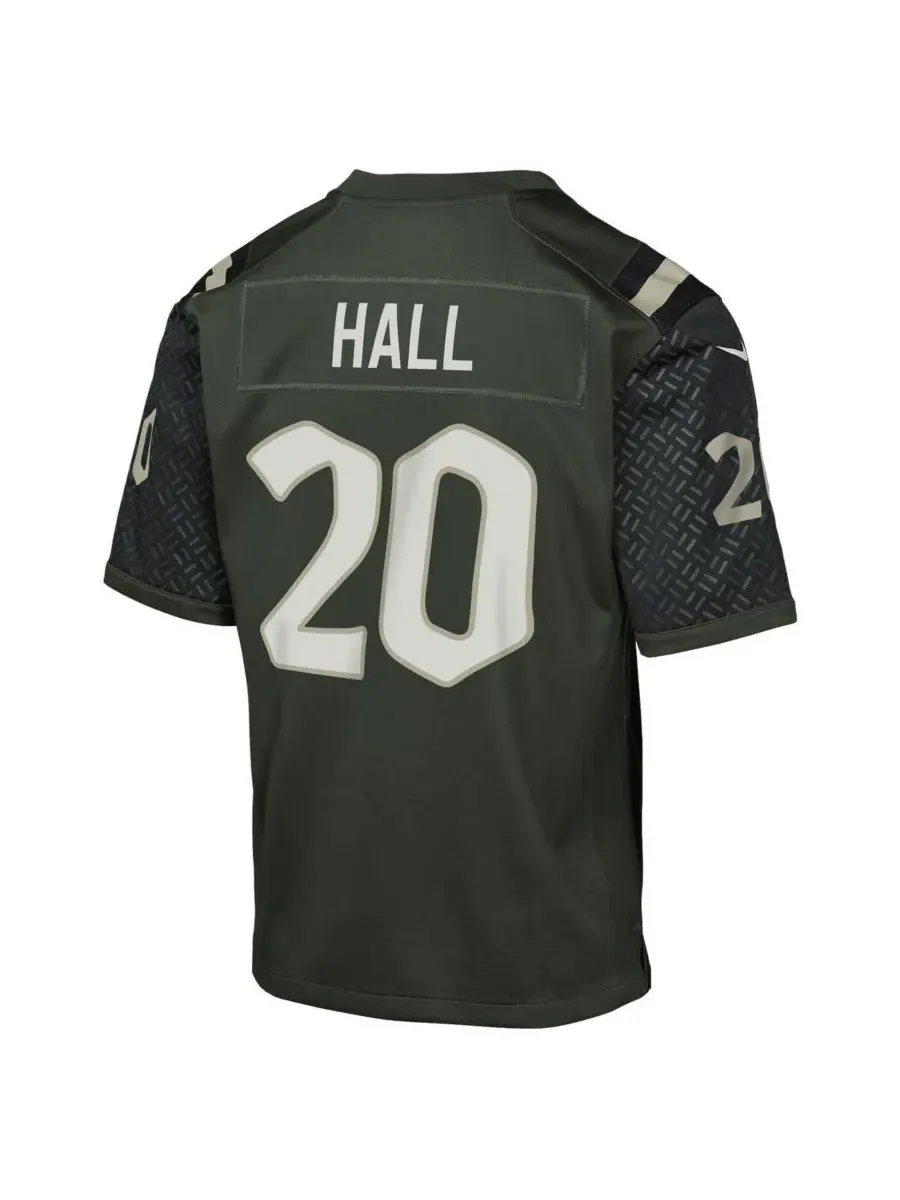 Nike Детская игровая майка Big Boys and Girls Breece Hall Gotham Green New York Jets 2025 Rivalries — изображение 2 из 3