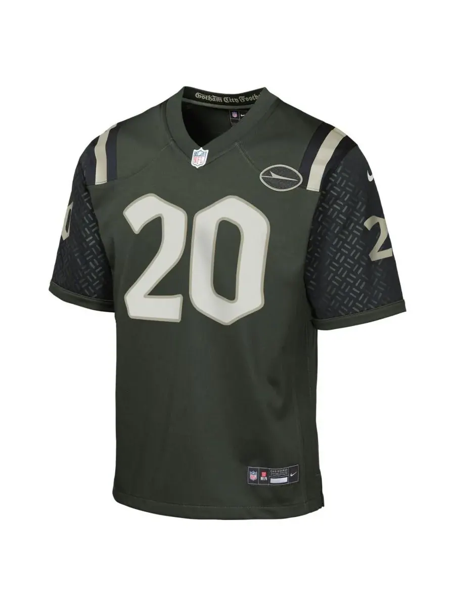 Nike Детская игровая майка Big Boys and Girls Breece Hall Gotham Green New York Jets 2025 Rivalries — изображение 3 из 3
