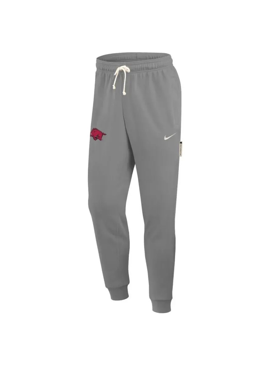 Nike Мужские брюки-клеш цвета «серый меланж» с символикой команды Arkansas Razorbacks 2025 Sideline — изображение 2 из 3