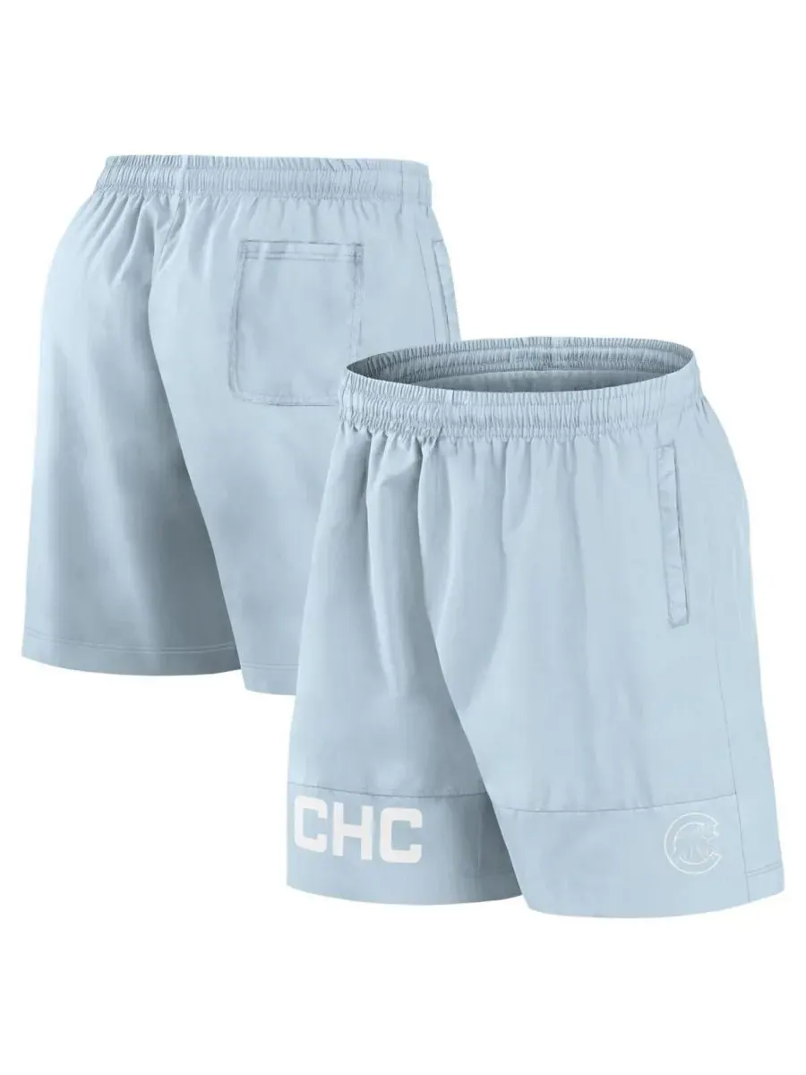 Fanatics Мужские светло-голубые плавательные шорты Chicago Cubs Elements — изображение 1 из 3, светлый синий