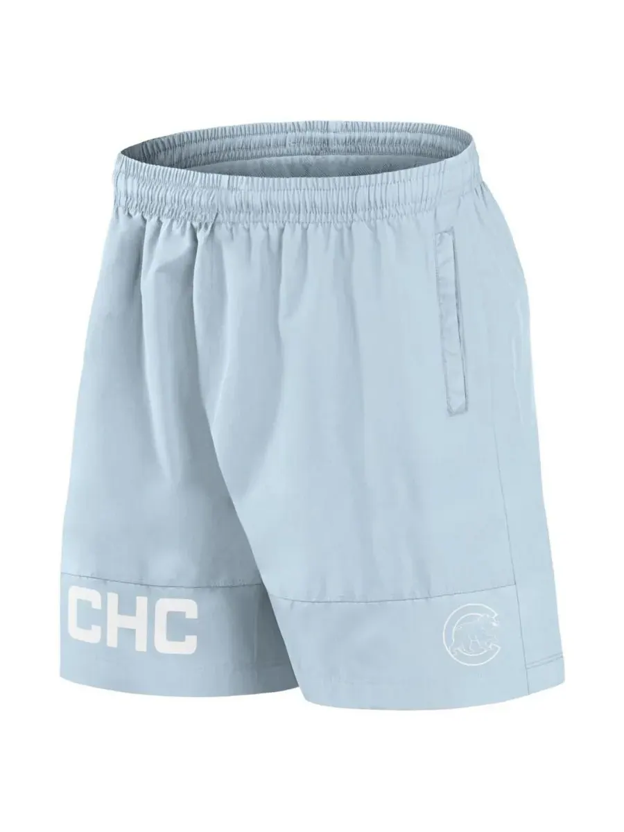 Fanatics Мужские светло-голубые плавательные шорты Chicago Cubs Elements — изображение 3 из 3, светлый синий