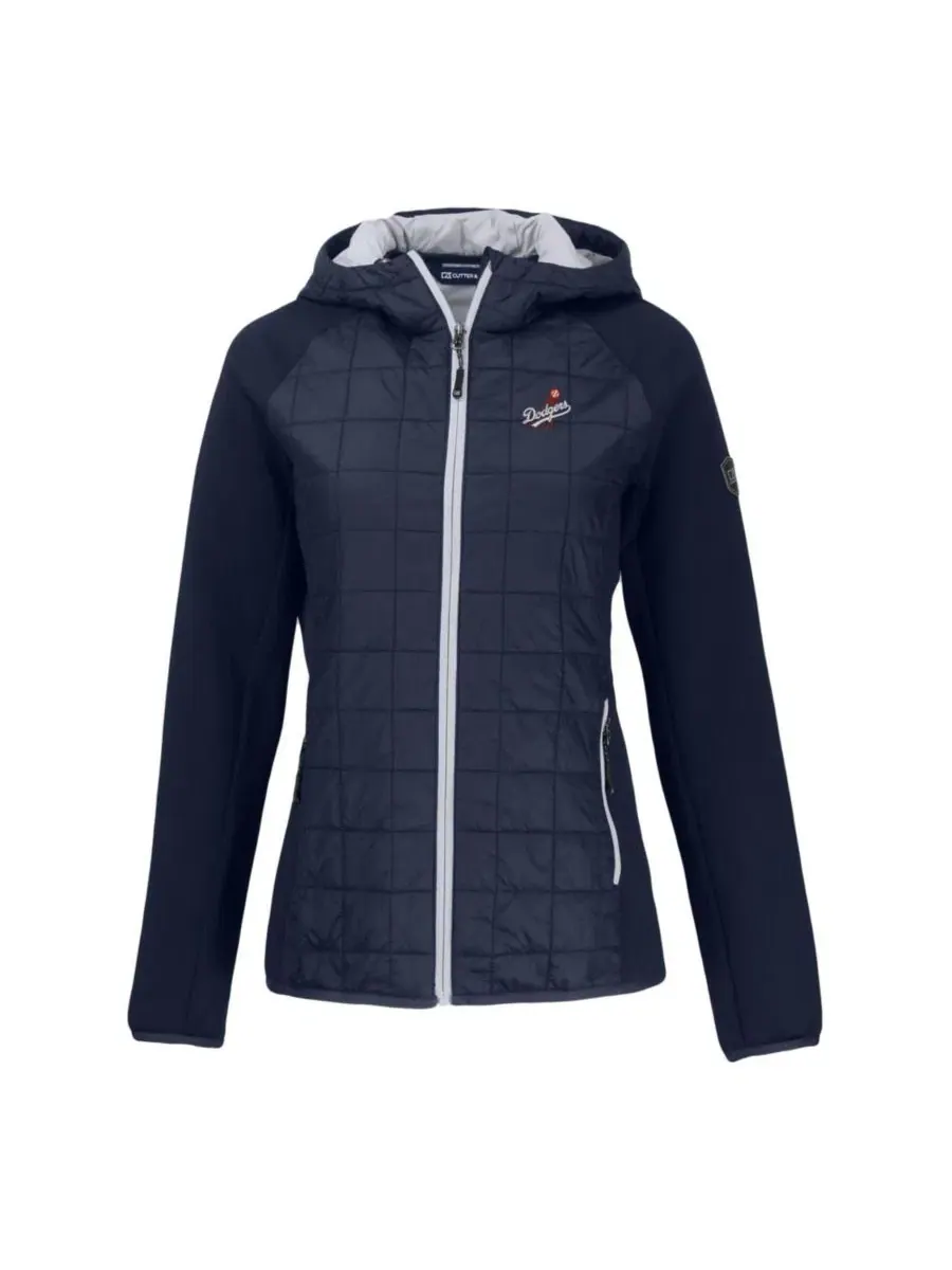 Женская куртка с капюшоном Rainier PrimaLoft Eco Full-Zip Hybrid Cutter & Buck — изображение 2 из 3, темно-синий