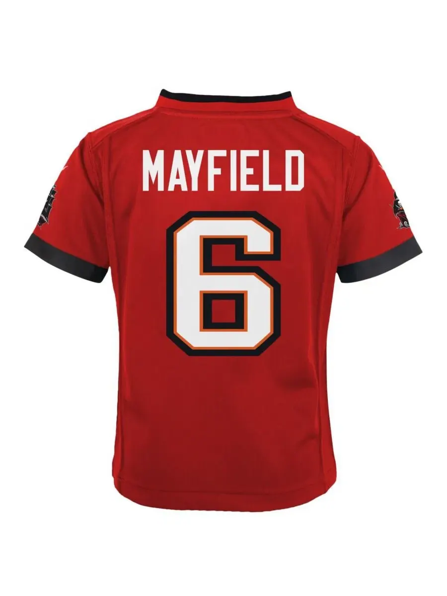 Детская футболка-джерси с коротким рукавом Baker Mayfield Nike — изображение 3 из 3, красный