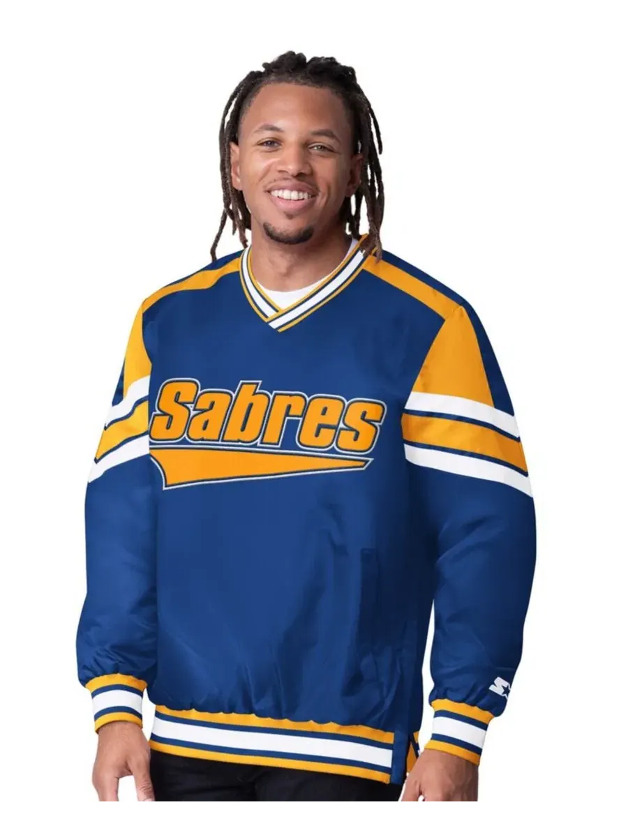 Футбольный джерси Buffalo Sabres Reliever V-Neck Pullover Jacket Starter — изображение 1 из 2, золотистый