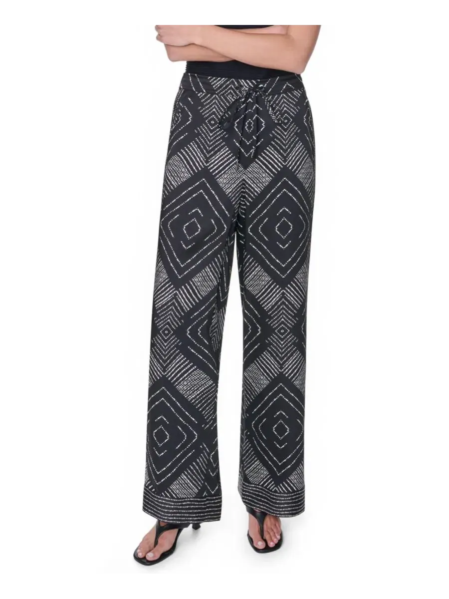 Широкие брюки с принтом Geo Diamond Pointelle DKNY, цвет Geo Diamond Pointelle