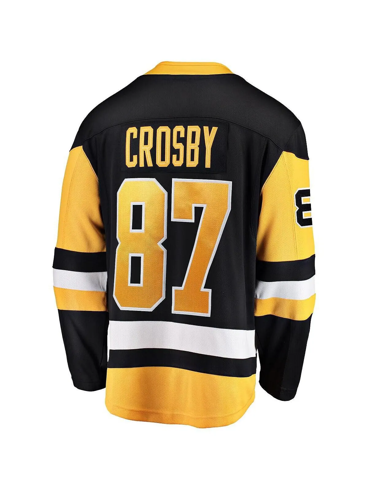 Мужская фирменная футболка sidney crosby black pittsburgh penguins captain patch home breakaway — изображение 2 из 3, черный