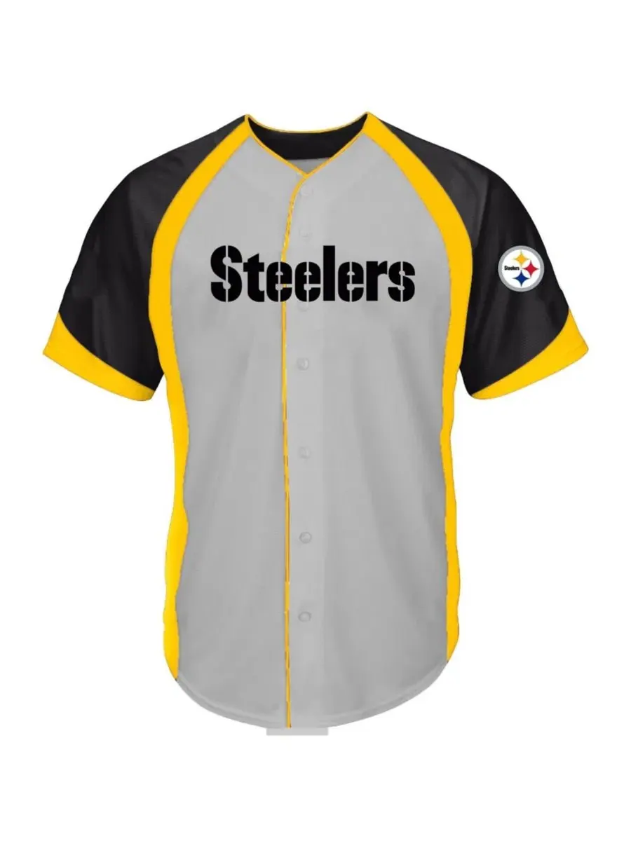 Мужская рубашка-поло с вышивкой логотипа Pittsburgh Steelers Profile
