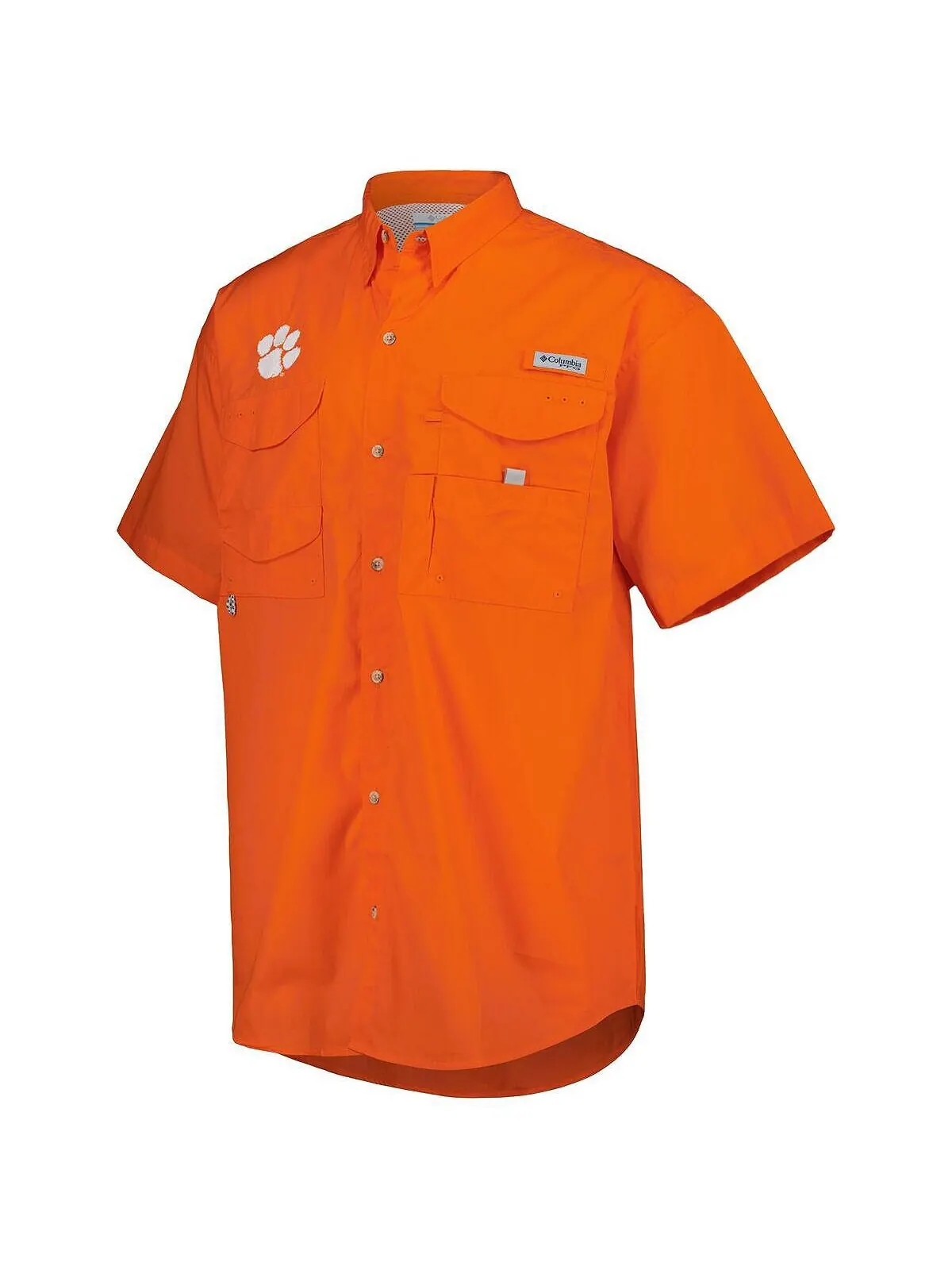 Мужская оранжевая рубашка на пуговицах Clemson Tigers Bonehead Columbia — изображение 2 из 4, оранжевый