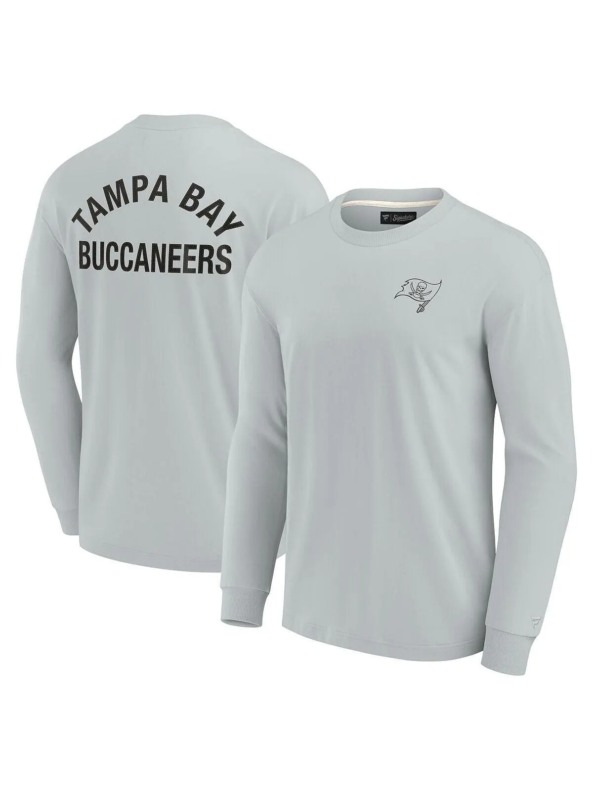 Мужская и женская серая супермягкая футболка Tampa Bay Buccaneers с длинным рукавом Fanatics — изображение 1 из 3, серый