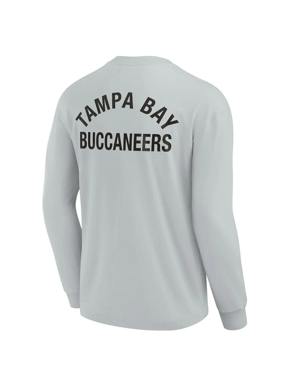 Мужская и женская серая супермягкая футболка Tampa Bay Buccaneers с длинным рукавом Fanatics — изображение 2 из 3, серый