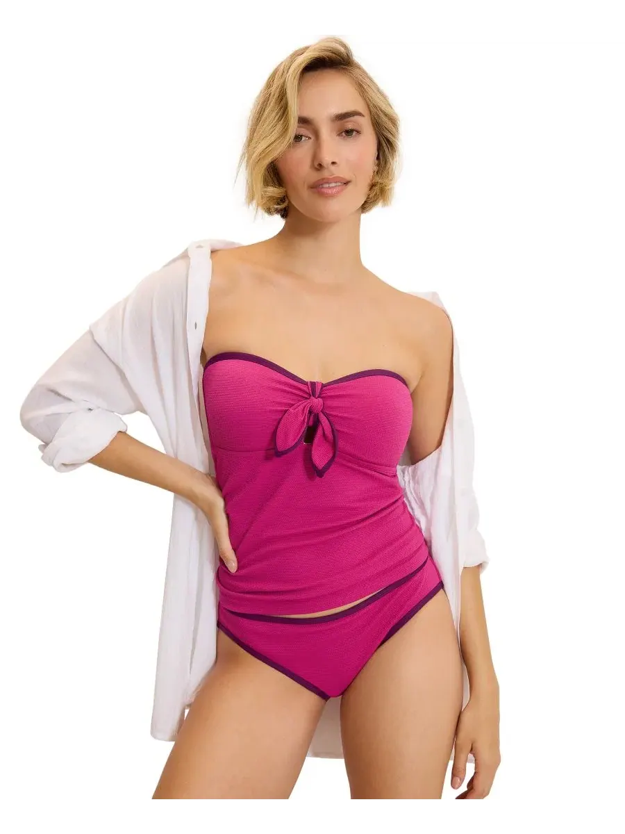 Танкини-топ с бандо Tommy Bahama, Hibiscus Pop — изображение 3 из 4
