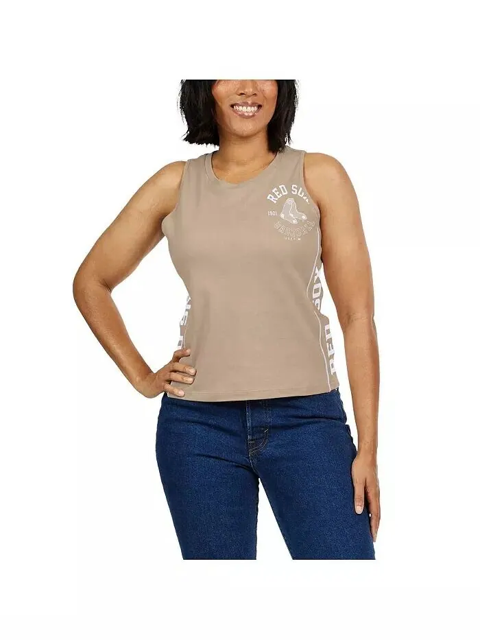 Женская тональная майка New York Yankees Tan WEAR by Erin Andrews — изображение 3 из 4