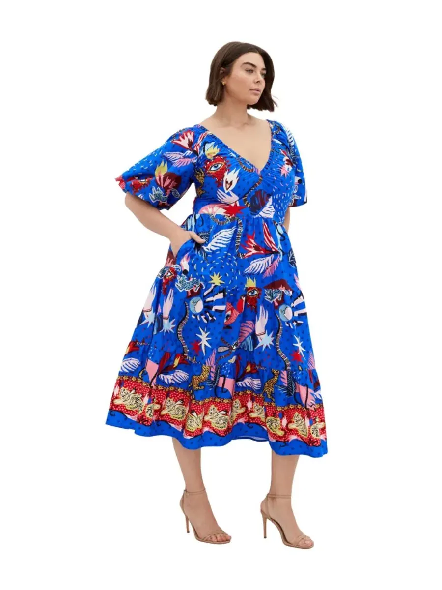 Платье-миди с принтом Calista Capria Calista Print Midi Dress CITY CHIC, Calista