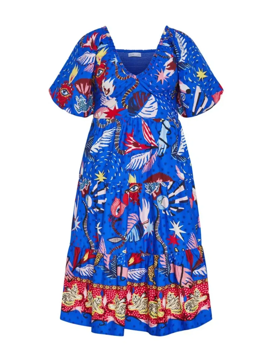 Платье-миди с принтом Calista Capria Calista Print Midi Dress CITY CHIC, Calista — изображение 4 из 5