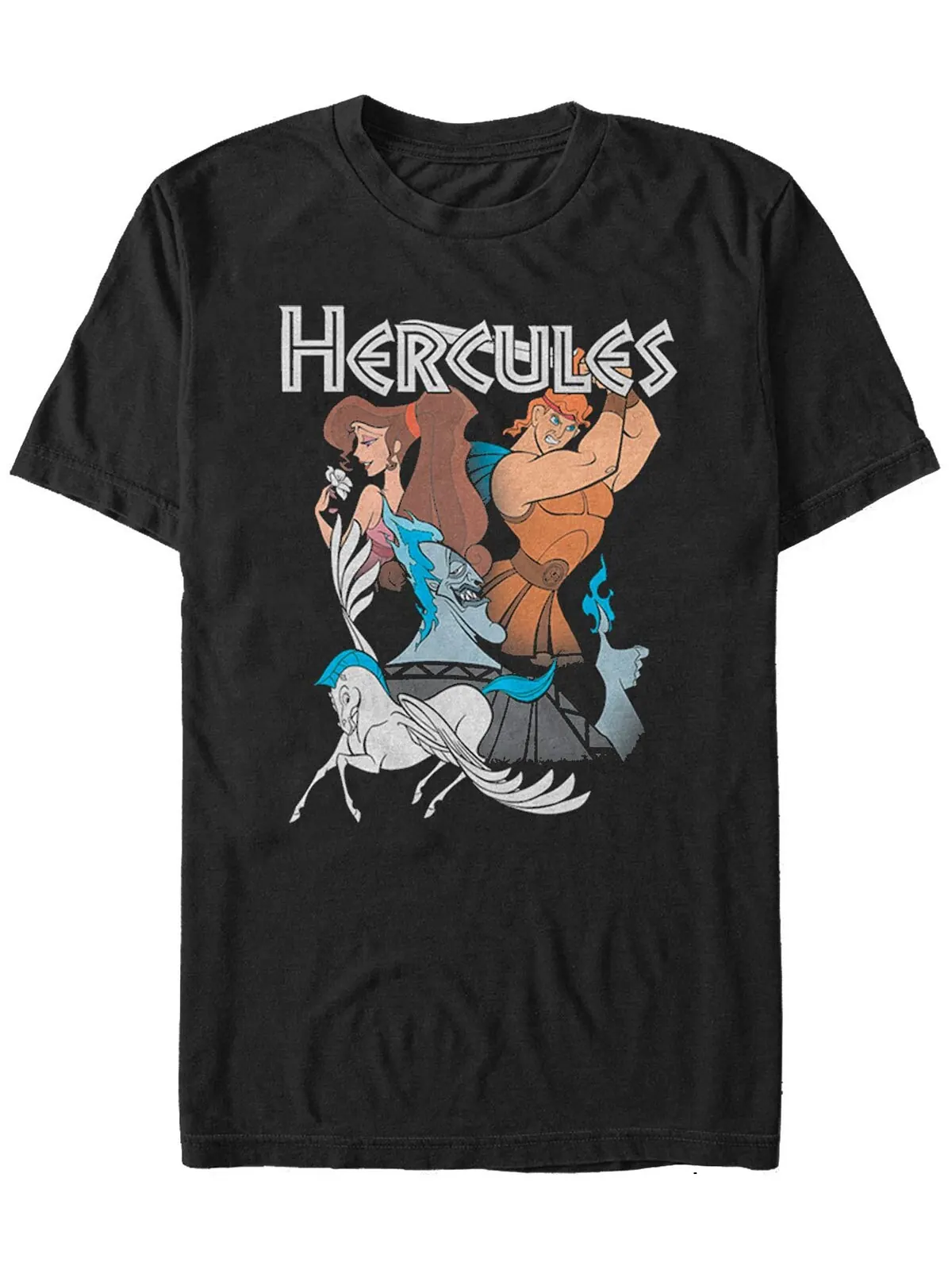Мужская футболка с коротким рукавом disney hercules group shot Fifth Sun — изображение 1 из 1, черный