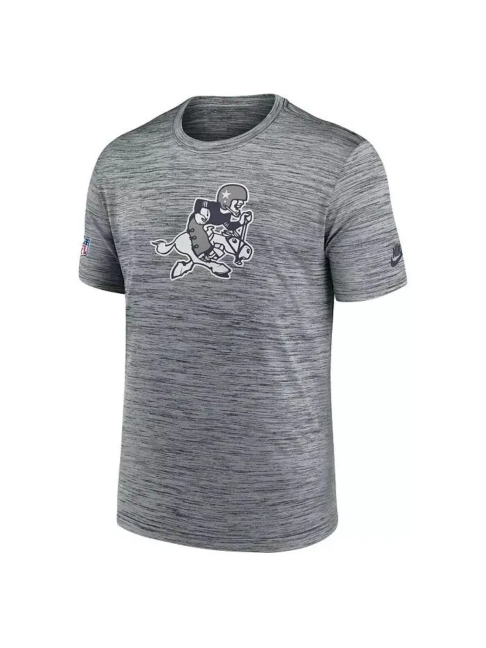 Мужская серая футболка Dallas Cowboys 2024 Sideline Velocity Vintage Performance Nike — изображение 2 из 3