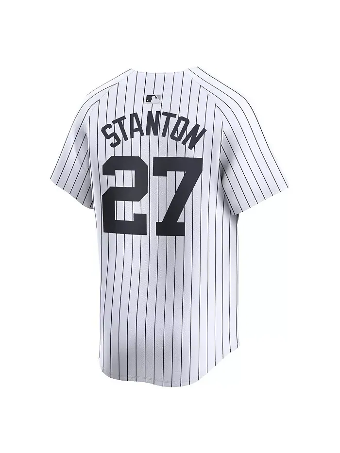 Мужская домашняя лимитированная джерси игрока New York Yankees Джанкарло Стэнтона белого цвета Nike — изображение 3 из 3