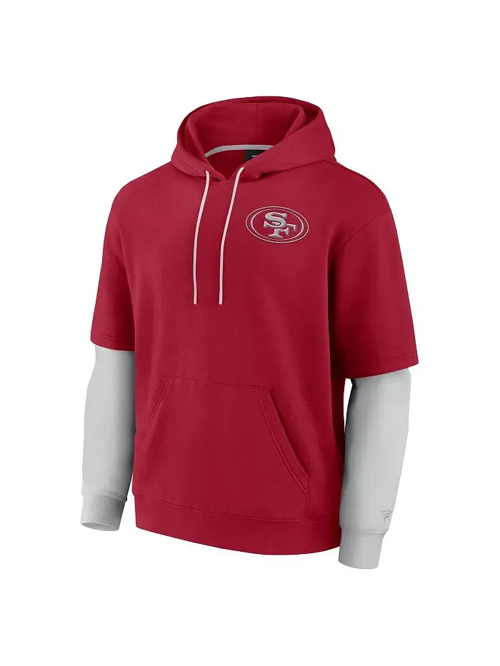 Мужская и женская худи Scarlet San Francisco 49ers Sleek Elements Fanatics — изображение 2 из 3