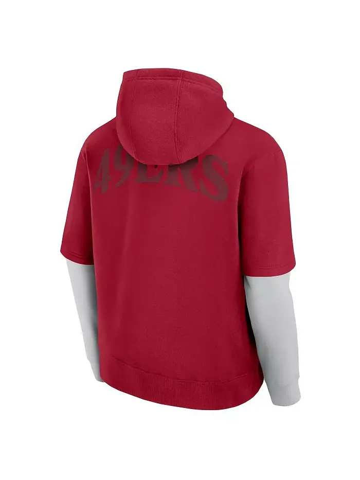 Мужская и женская худи Scarlet San Francisco 49ers Sleek Elements Fanatics — изображение 3 из 3