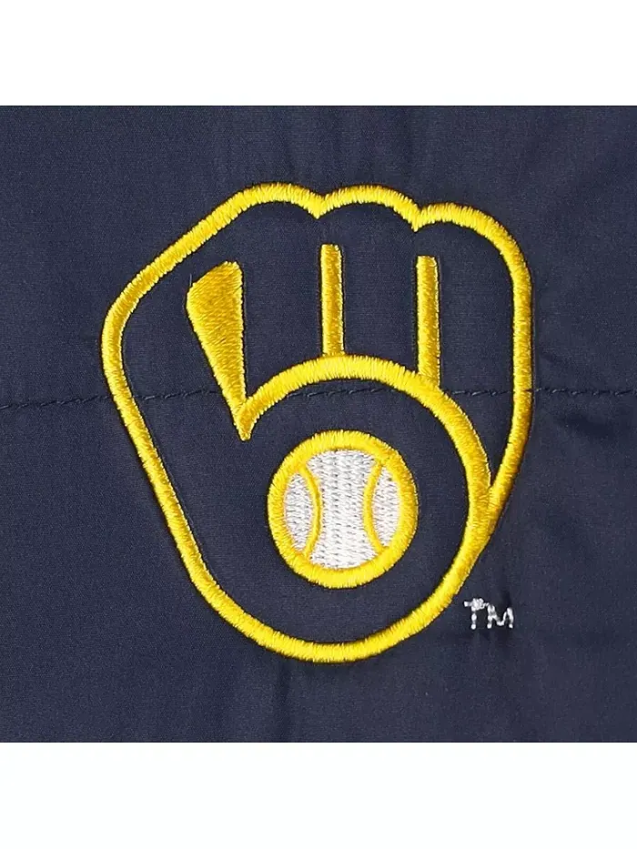 Мужская молочная синяя толстовка Milwaukee Brewers Explorer на молнии Dunbrooke — изображение 4 из 4