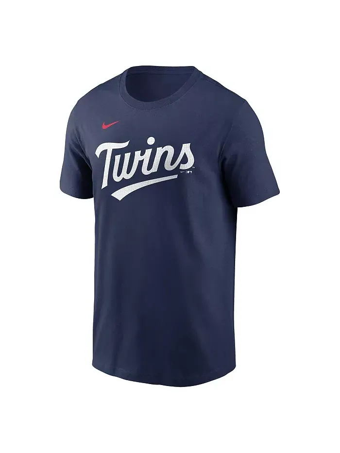 Мужская футболка Christian Vazquez с именем и номером Minnesota Twins в цвете navy, коллекция Fuse — изображение 2 из 3