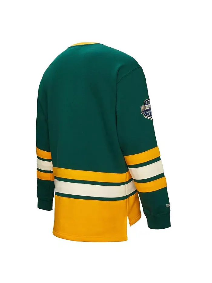 Мужская зеленая толстовка Minnesota Wild Heritage на шнуровке Mitchell & Ness — изображение 3 из 5