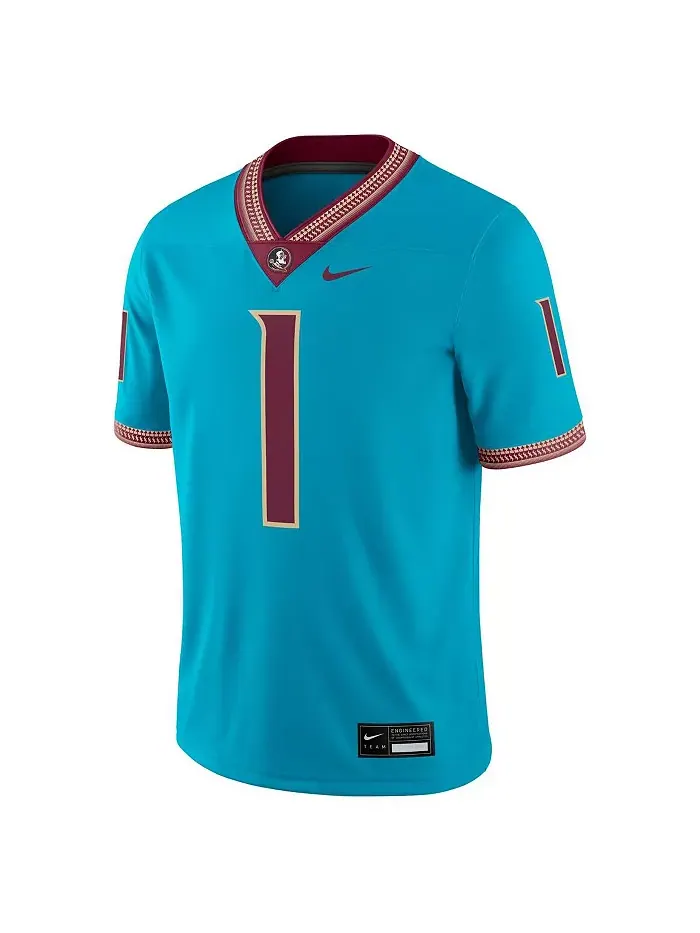 Мужская бирюзовая альтернативная игровая футболка Florida State Seminoles Nike — изображение 3 из 3