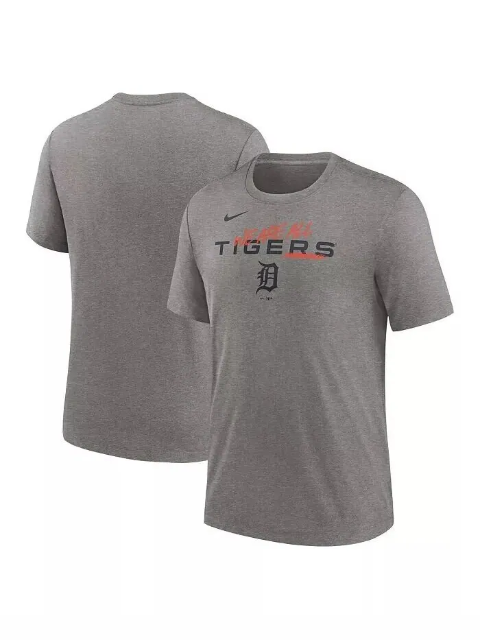 Футболка мужская Heather Charcoal Detroit Tigers We Are All Tri-Blend Nike