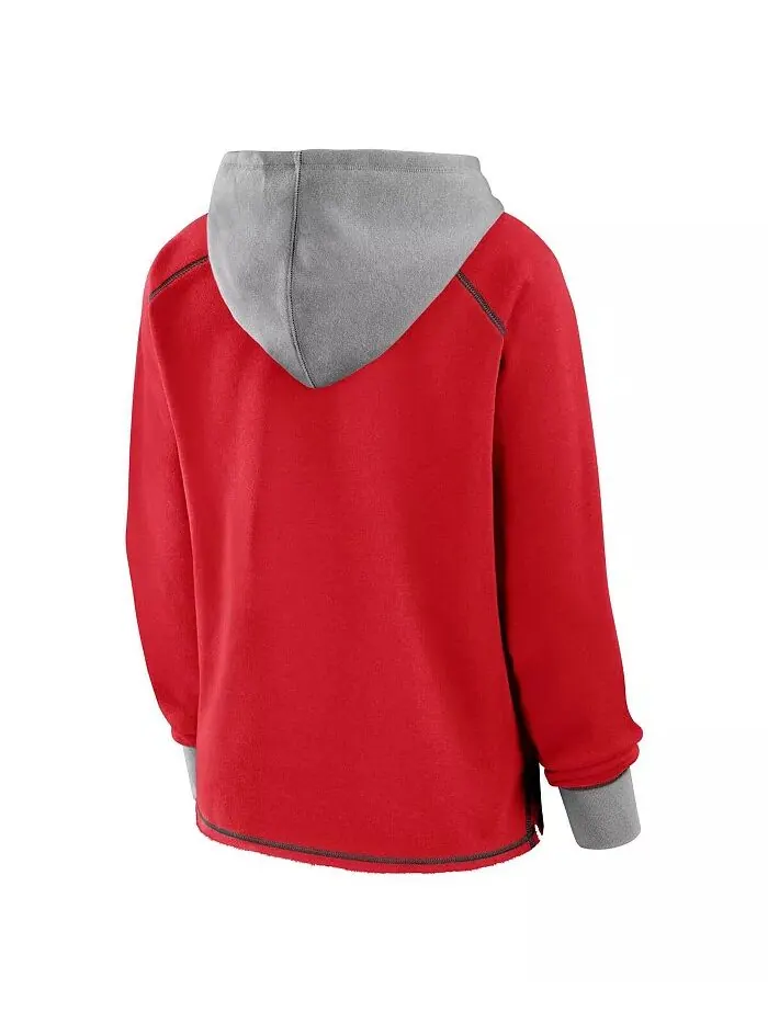 Женская красная толстовка с капюшоном Chicago Bulls Boom Logo Athletic — изображение 3 из 3