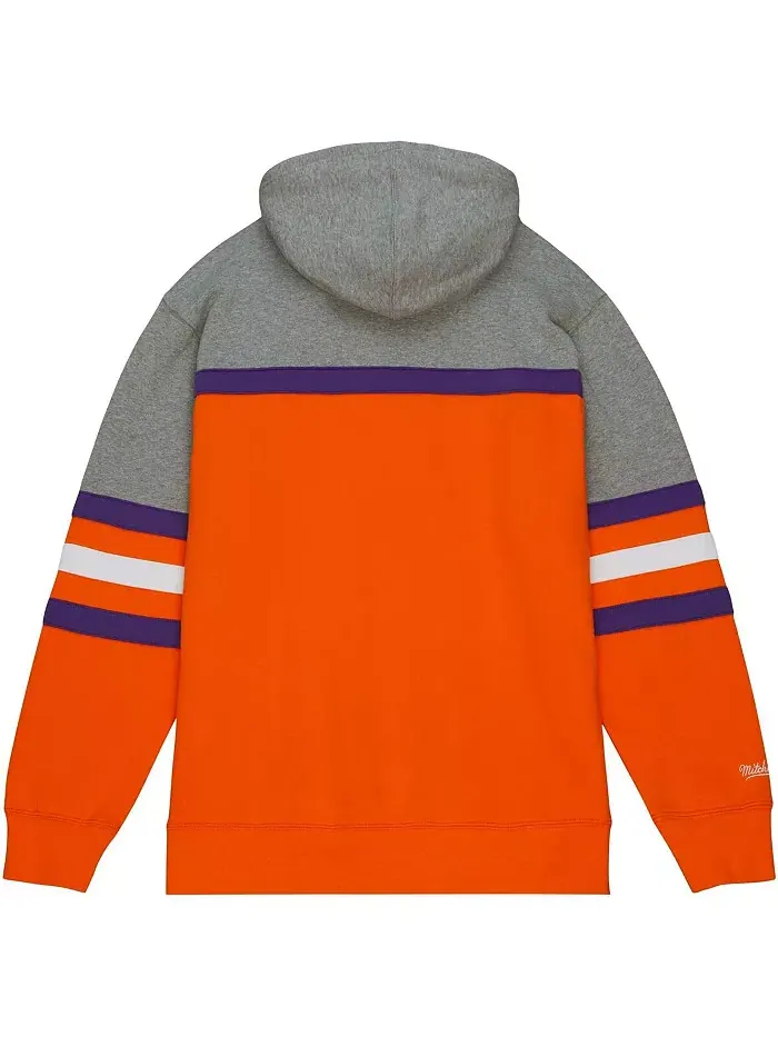 Мужская оранжевая толстовка с капюшоном Head Coach Clemson Tigers Mitchell & Ness — изображение 3 из 4