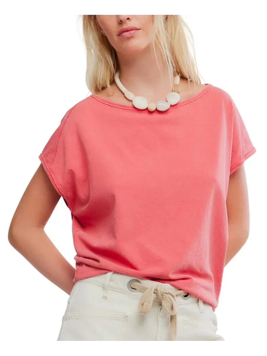 Футболка с широким вырезом лодочкой Peggy Free People, Sour Sweet