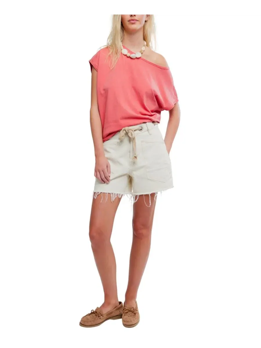 Футболка с широким вырезом лодочкой Peggy Free People, Sour Sweet — изображение 2 из 7