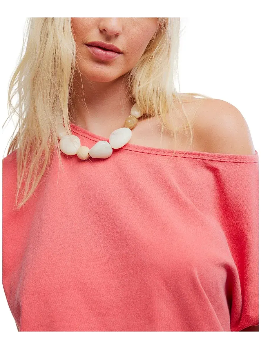 Футболка с широким вырезом лодочкой Peggy Free People, Sour Sweet — изображение 3 из 7