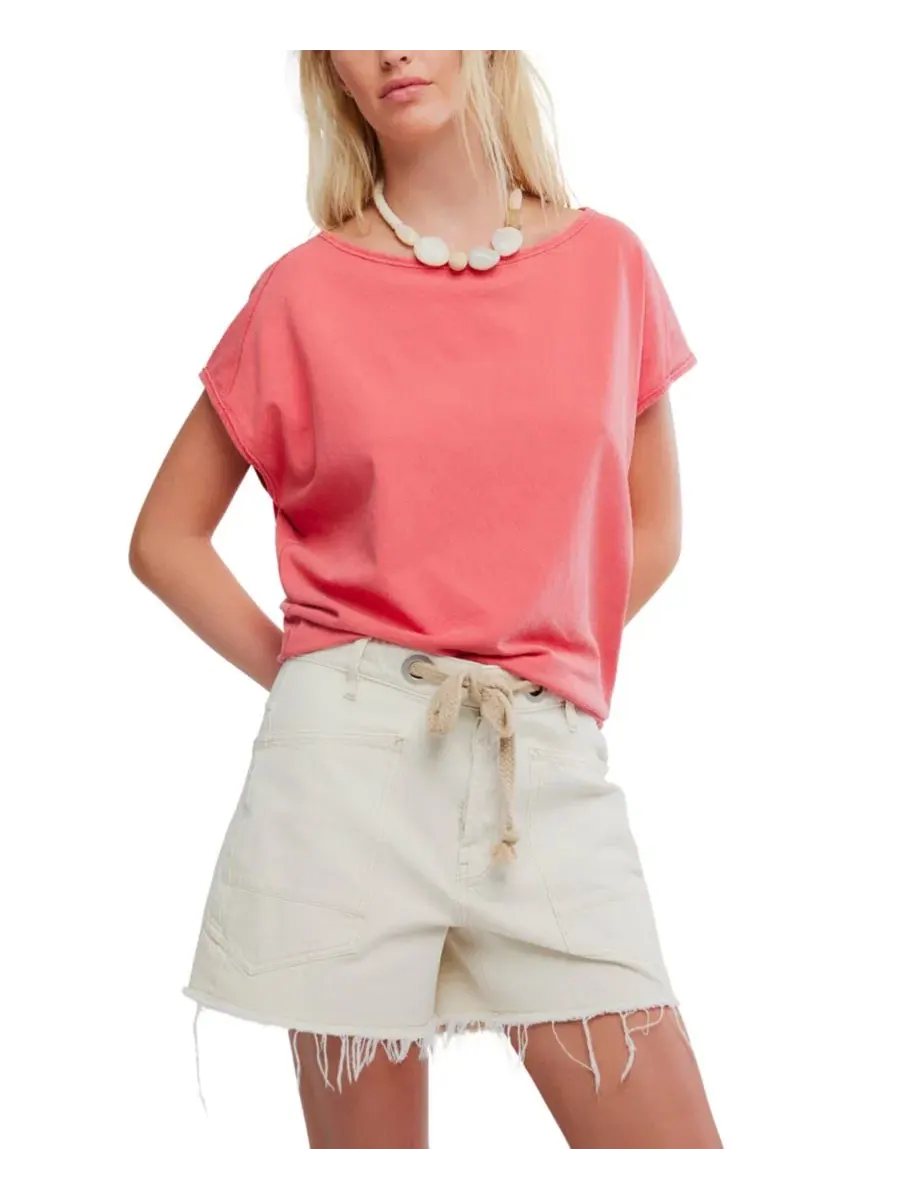 Футболка с широким вырезом лодочкой Peggy Free People, Sour Sweet — изображение 4 из 7