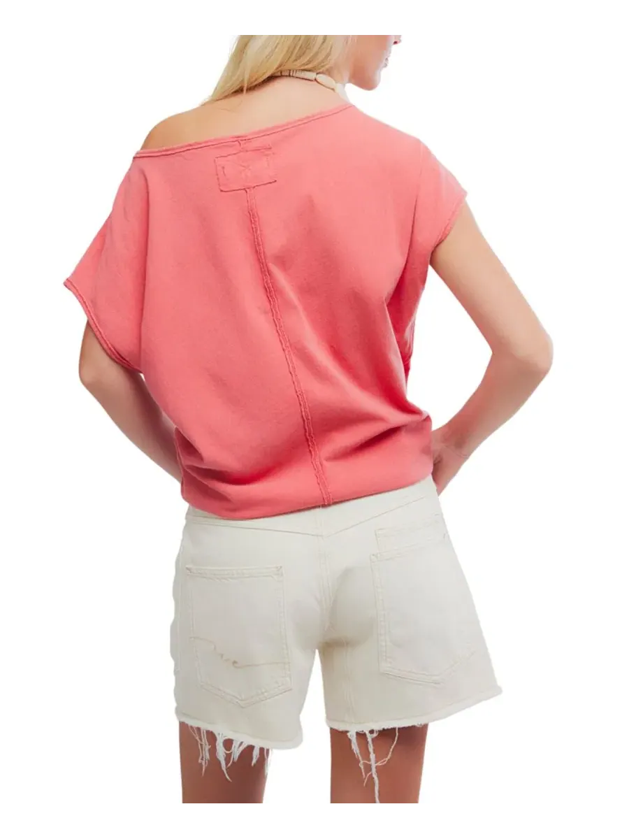 Футболка с широким вырезом лодочкой Peggy Free People, Sour Sweet — изображение 6 из 7