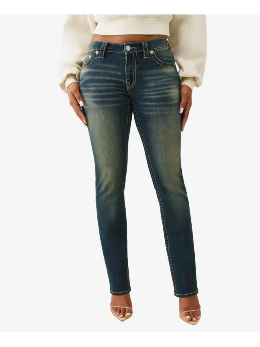 Женские джинсы Billie Mid Rise Straight Big T True Religion, Pine Blossom — изображение 1 из 3