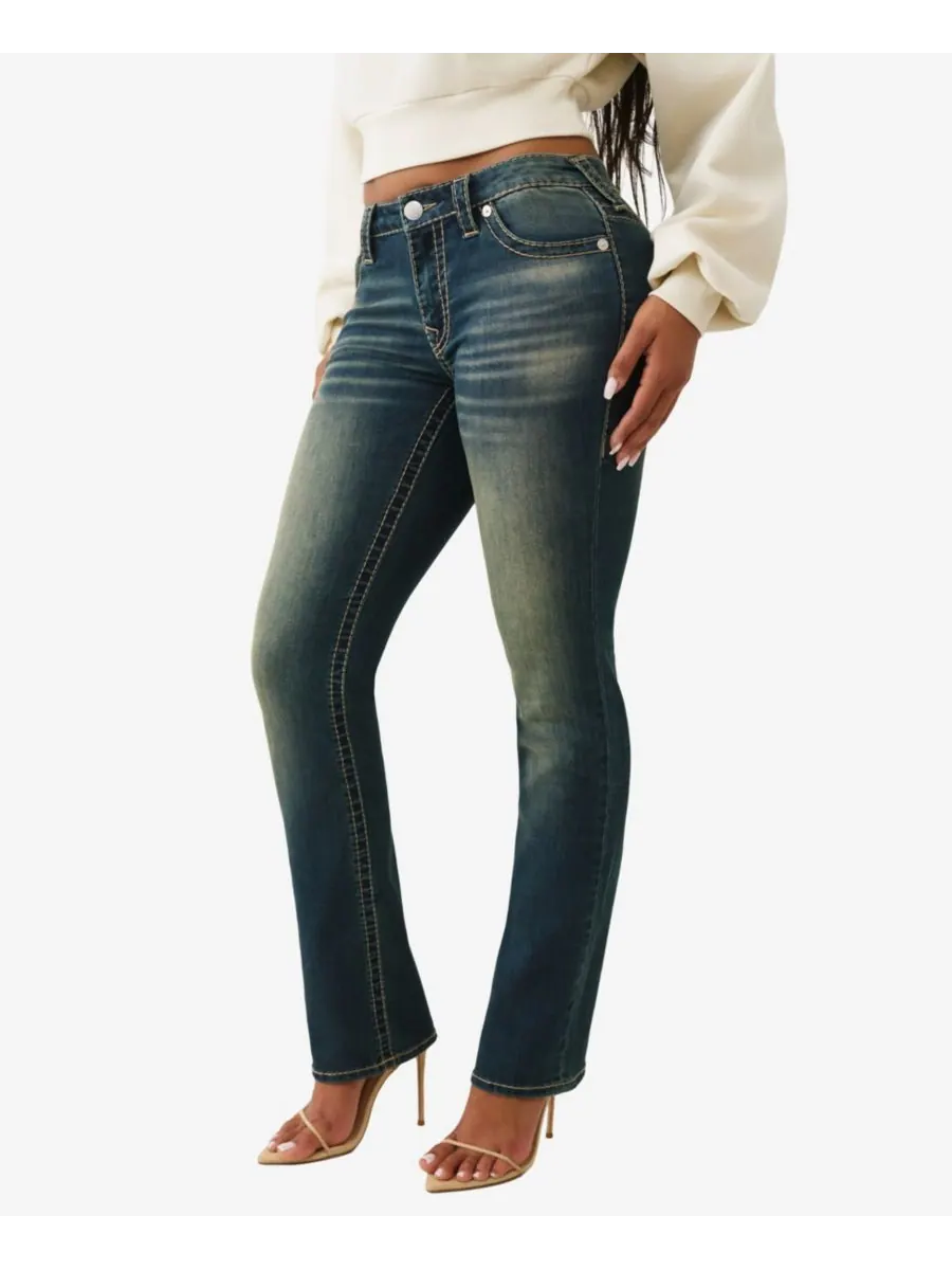 Женские джинсы Billie Mid Rise Straight Big T True Religion, Pine Blossom — изображение 2 из 3