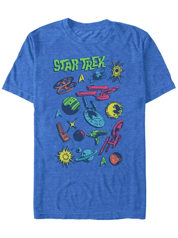 Футболка с коротким рукавом Star Trek Men's The Original Series Comic Pop Art Fifth Sun — изображение 1 из 1