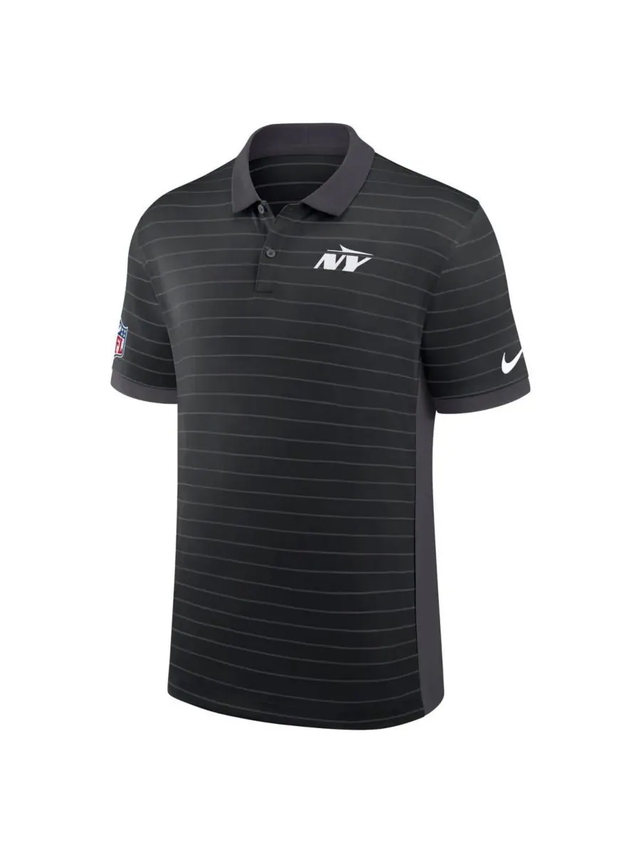 Nike Мужская черная поло-рубашка New York Jets Sideline Victory Stripe Performance — изображение 2 из 3, черный