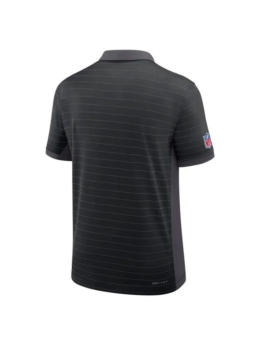 Nike Мужская черная поло-рубашка New York Jets Sideline Victory Stripe Performance — изображение 3 из 3, черный
