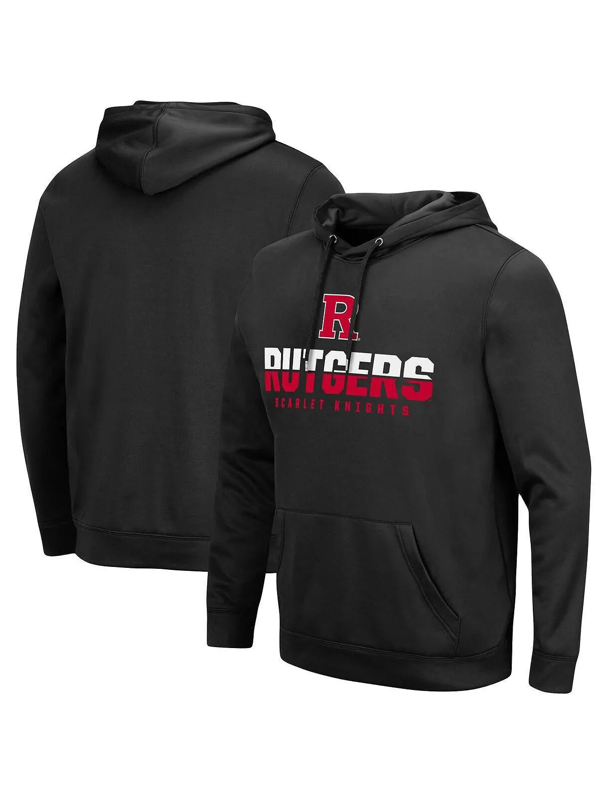 Мужской черный пуловер с капюшоном Rutgers Scarlet Knights Lantern Colosseum