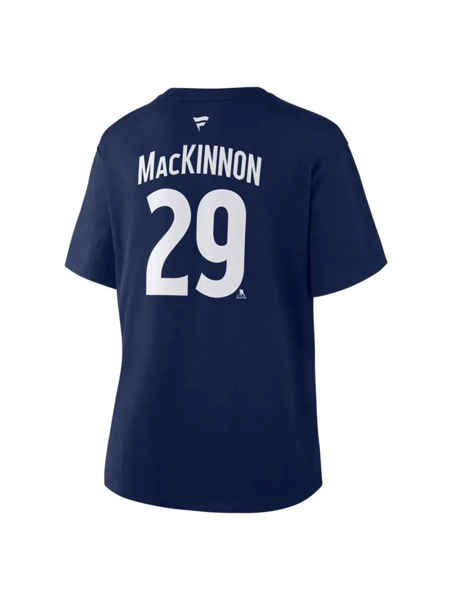 Fanatics Женская спортивная футболка Nathan MacKinnon Athletic Navy Colorado Avalanche Authentic — изображение 3 из 3
