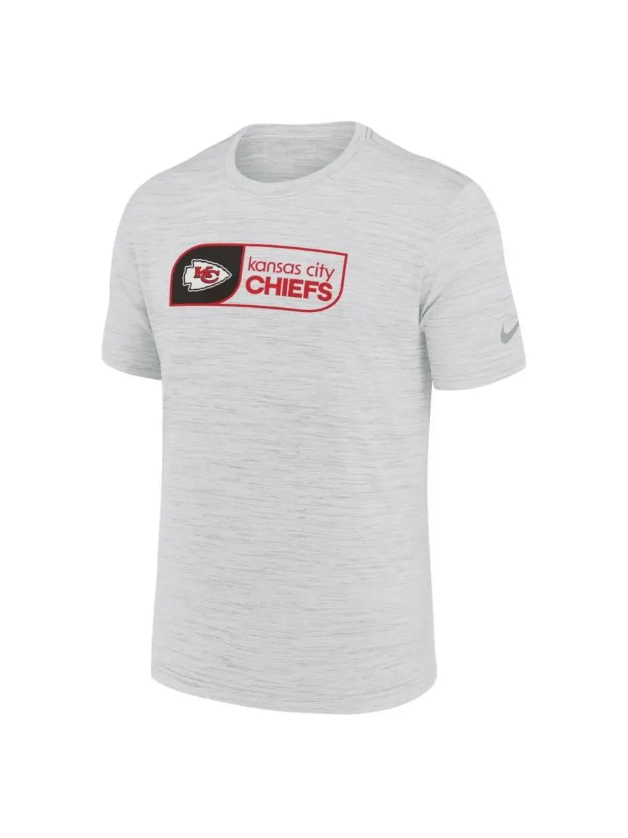 Nike Мужская белая футболка Kansas City Chiefs Big Tall Velocity Jock Tag Performance — изображение 3 из 3, белый