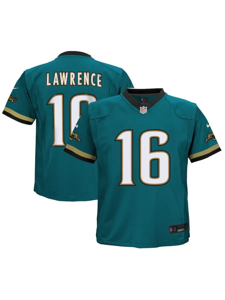 Nike Детская игровая майка Тревора Лоуренса в бирюзовом цвете, команда Jacksonville Jaguars, Prowler — изображение 1 из 3