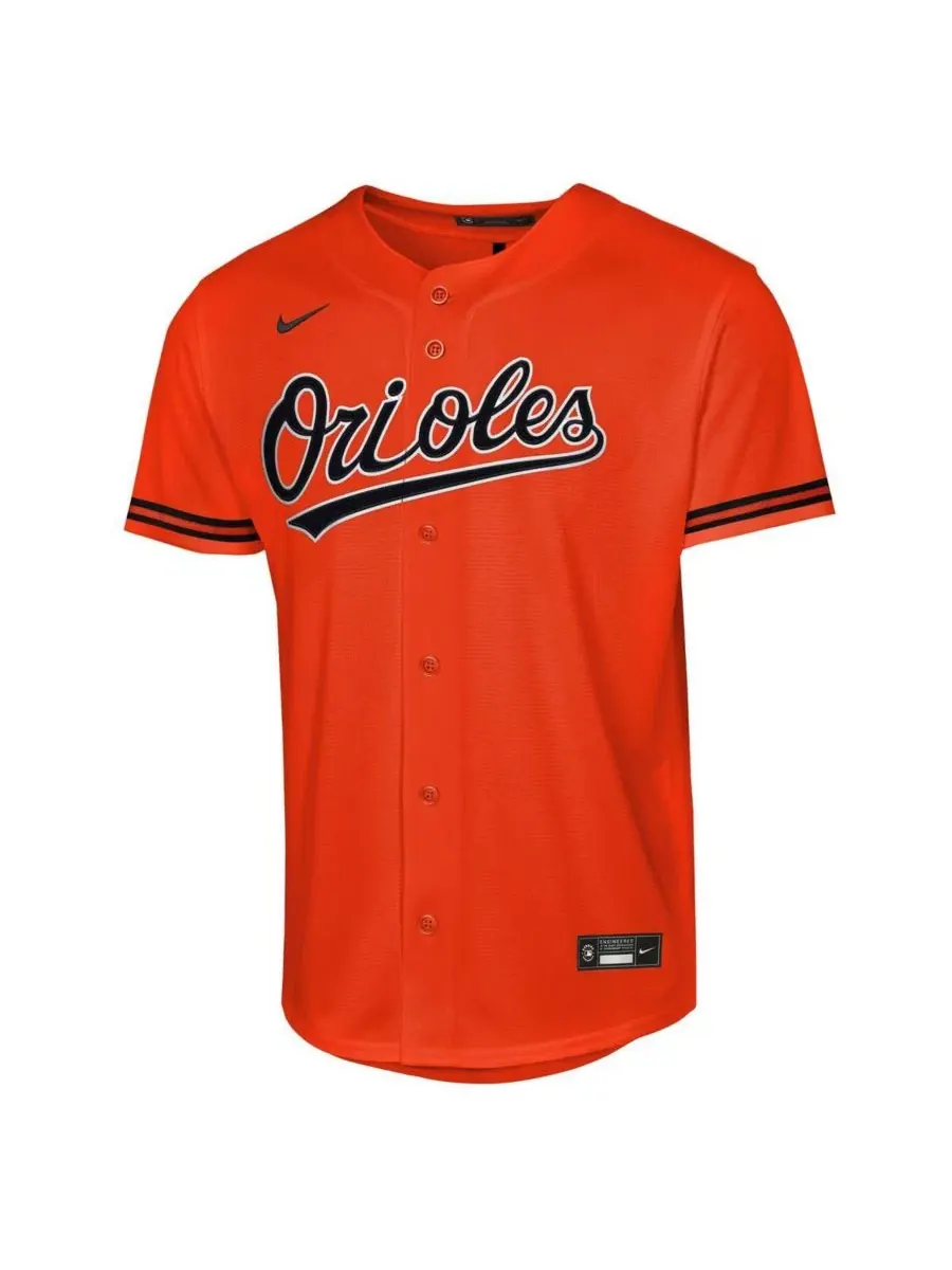 Детская оранжевая реплика футболки Baltimore Orioles Alternate 2 для мальчиков и девочек Nike — изображение 2 из 3, оранжевый