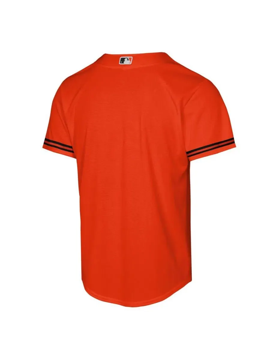Детская оранжевая реплика футболки Baltimore Orioles Alternate 2 для мальчиков и девочек Nike — изображение 3 из 3, оранжевый