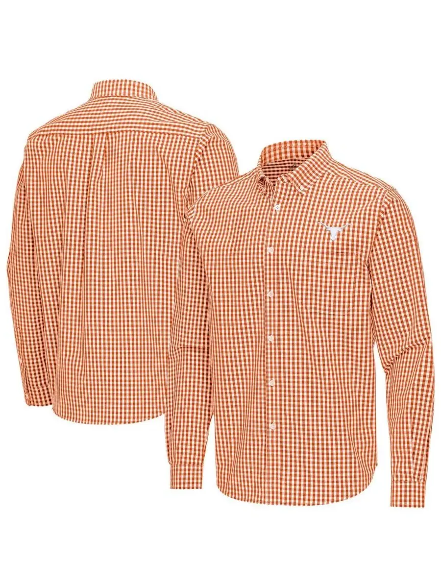 Мужская рубашка с длинным рукавом Ellis Woven Tri-Blend Antigua — изображение 1 из 3, оранжевый