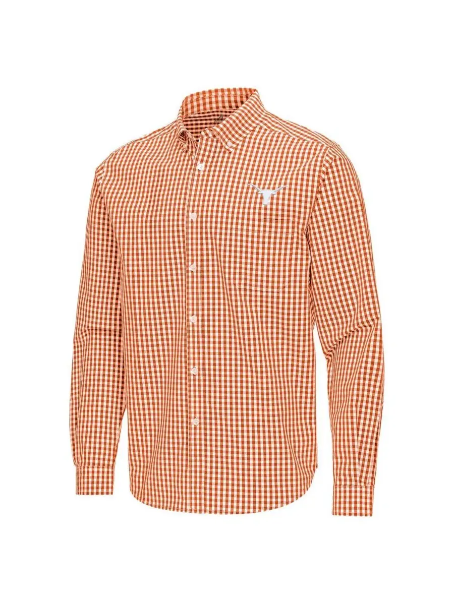 Мужская рубашка с длинным рукавом Ellis Woven Tri-Blend Antigua — изображение 3 из 3, оранжевый